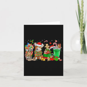 Carte Tasses De Café Glacé Et Amme; Poids De Noël De Chi