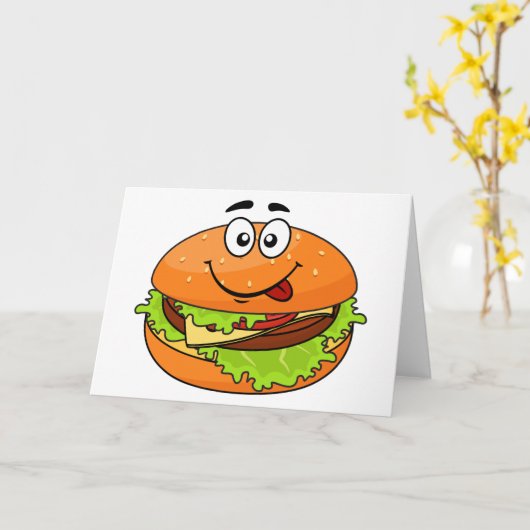 Carte Tasty Hamburger (Fleur jaune)