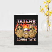 Carte Taters Gonna Tate Funny Tato Gangster Spud Lover B (Fleur jaune)