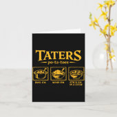 Carte Taters -ta-toes T, Funny Tatoes Ta Toes  (Fleur jaune)