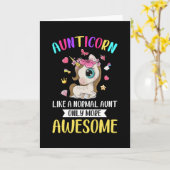 Carte Tatie Licorne Comme Une Tante Normale (Fleur jaune)