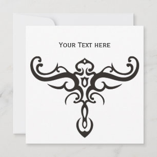 Carte TATOO NOIR TRIBAL III + votre idée
