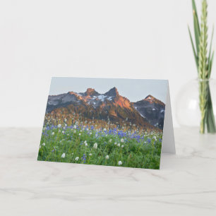 Carte Tatoosh Range and Wildflowers Mt. Rainier
