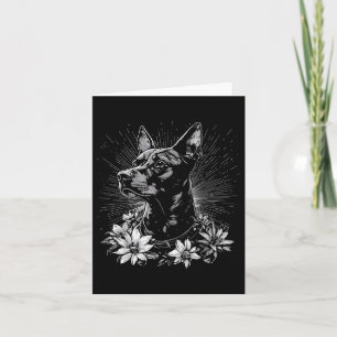 Carte Tatouage de style rétro Amoureux des chiens Doberm