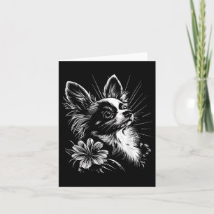Carte Tatouage de style rétro Amoureux des chiens Papill