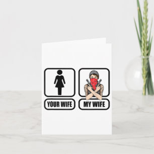 Carte Tatouage Ma Femme - Mon Épouse _ Pistolets - Pères