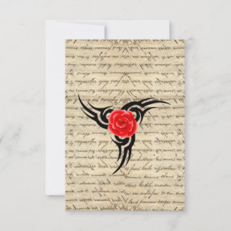 Carte Tatouage rose