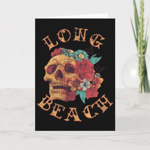 Carte Tatouage Vintage Long Beach Californie Ca Encre Cr