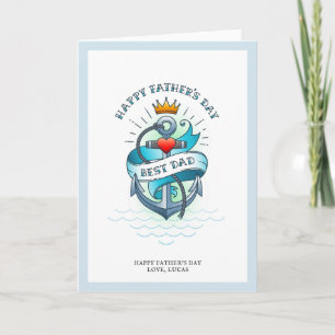 Carte Tattoo Dad Anchor Father's Day Card