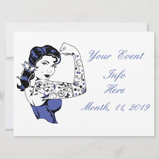 Carte Tattoo Girl Arm Up Thunder_Cove (Devant)