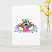 Carte Taupe à la baignade avec bouée.PNG (Fleur jaune)