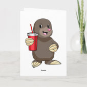 Carte Taupe avec tasse à café (Dos)