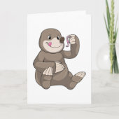 Carte Taupe avec Ver de Terre (Devant)