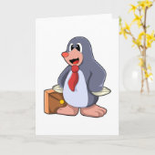 Carte Taupe comme Entrepreneur avec Sac (Fleur jaune)