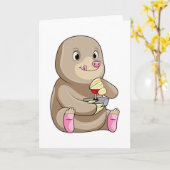 Carte Taupe comme joueur avec joystick (Fleur jaune)