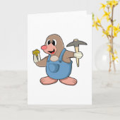 Carte Taupe comme mineur avec de l'or (Fleur jaune)
