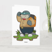 Carte Taupe comme randonneur avec sac à dos (Dos)