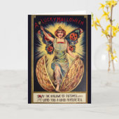 Carte Taureau d'Halloween (Fleur jaune)