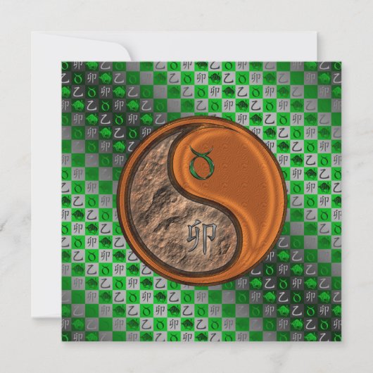 Carte Taureau & Lapin de Bois (Devant)