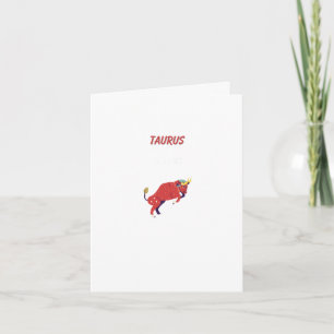 Carte Taureau rose, zodiaque, impression de signe du zod