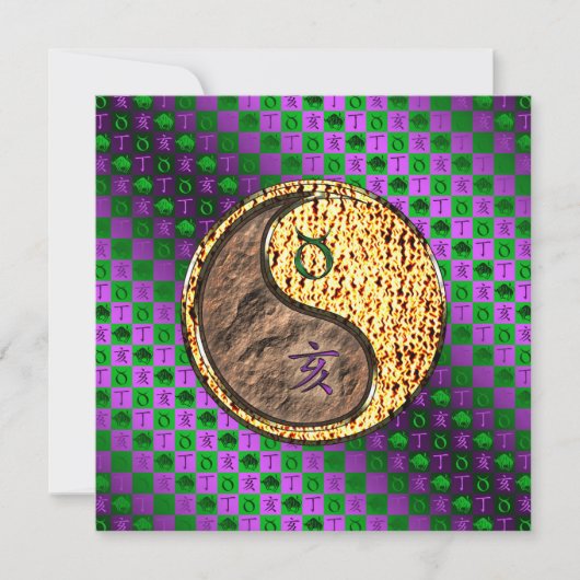 Carte Taureau & Sanglier de feu (Devant)