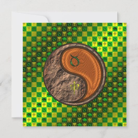 Carte Taureau & Singe de Bois (Devant)