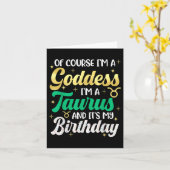 Carte Taurus Anniversaire Pour Les Femmes C'Est Ma Déess (Fleur jaune)
