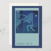 Carte Taurus Bull Constellation Astrologie Zodiaque Vint (Devant / Derrière)