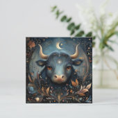 Carte Taurus Bull Zodiac Astrology Celestial Birthday (Debout devant)