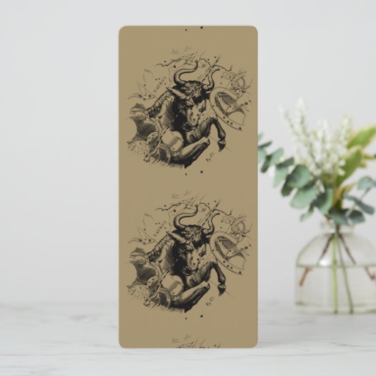 Carte Taurus Constellation Hevelius 1690 Engraving (Debout devant)