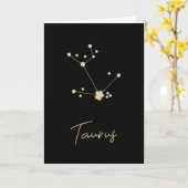 Carte Taurus Constellation Zodiac (Fleur jaune)