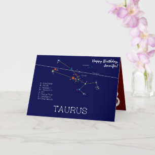Carte Taurus de Constellation Zodiaque