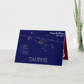 Carte Taurus de Constellation Zodiaque (Devant)