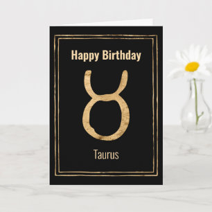 Carte Taurus zodiac astrologie or Joyeux anniversaire