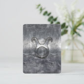 Carte Taurus Zodiac Connexion Grunge Style dévêtu (Debout devant)