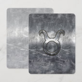 Carte Taurus Zodiac Connexion Grunge Style dévêtu (Devant / Derrière)