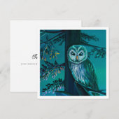 Carte Tawny Owl - Mini impression (Devant / Derrière)