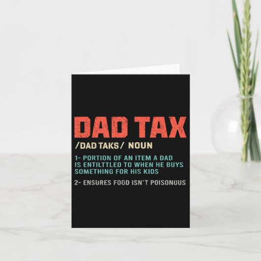 Carte Taxe Papa Drôle (Devant)