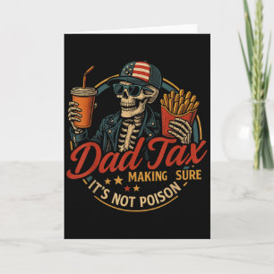 Carte Taxe Papa Drôle Fête des Pères & 4 Juillet 