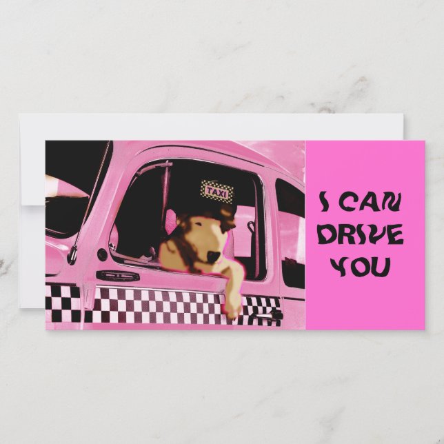 Carte TAXI "chien" (Devant)