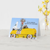 Carte Taxi d'anniversaire (Fleur jaune)