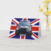 Carte Taxi noir de Londres (Fleur jaune)