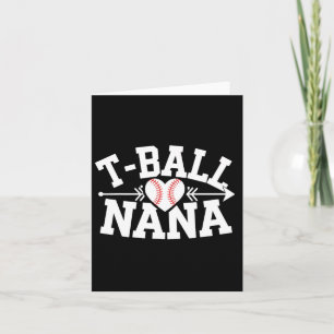Carte Tball Nana Heart Baseball Sports Grandma Cadeau