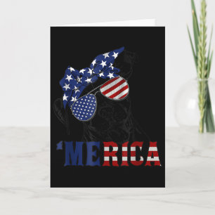 Carte Tbull 4 juillet Merica Drapeau Américain Lunettes
