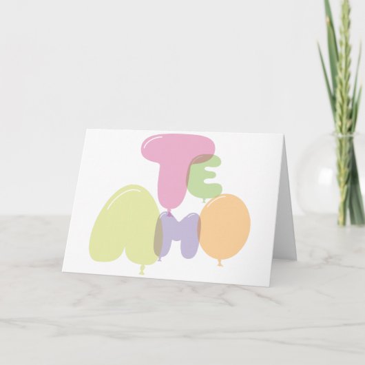 Carte Te amo - I love you in Spanish (Devant)