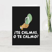 Te Calmas O Te Calmo Hispanic Spanish