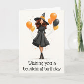 Carte Te souhaitant un anniversaire ensorcelant Sorcière (Devant)