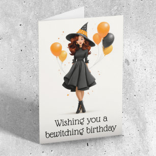 Carte Te souhaitant un anniversaire ensorcelant Sorcière