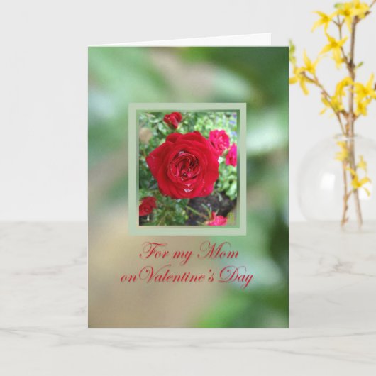 Carte Tea Rose Maman Valentine (Fleur jaune)