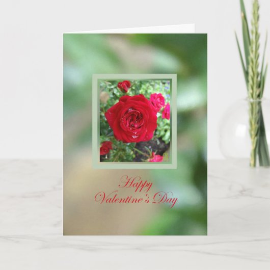 Carte Tea Roses Bonne Saint Valentin (Devant)